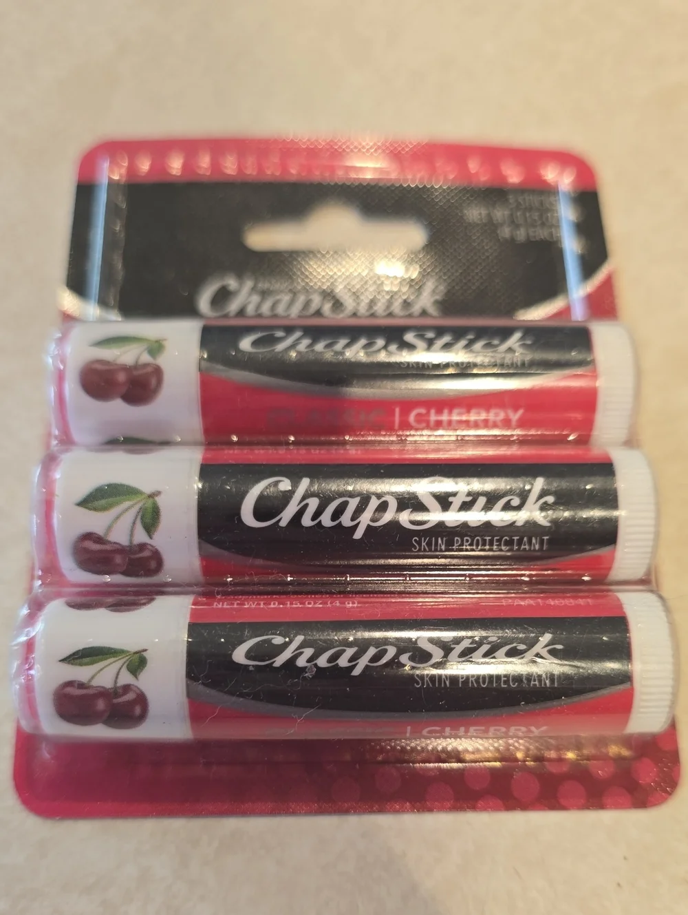Cherry Chapstick 3 Pack